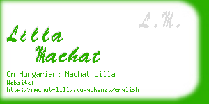 lilla machat business card